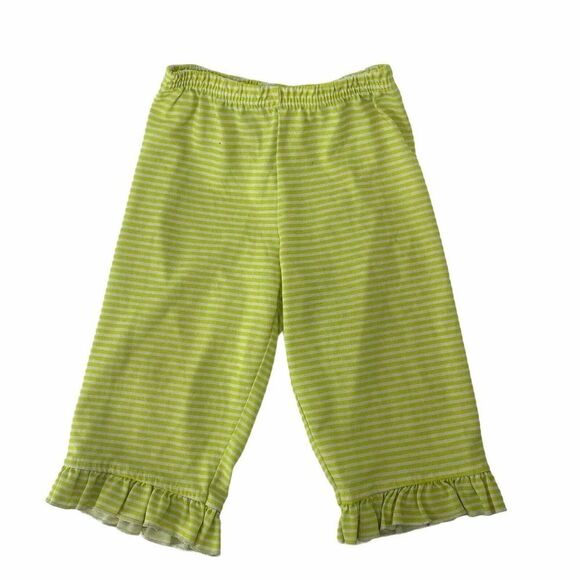 Carters Green Striped Ruffle Bottom Pant 18 Months - Picture 1 of 4